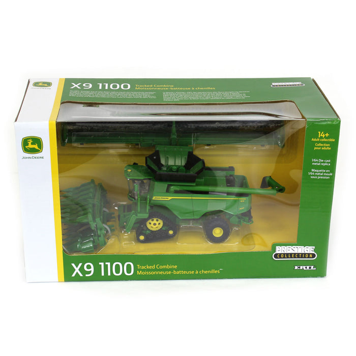 1/64 John Deere X9 1100 Combine w/ Front Tracks and Draper & Corn Heads, ERTL Prestige Collection