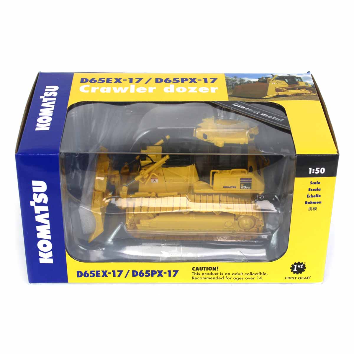 1/50 KOMATSU D65PX-17 Dozer with Hitch by 1st Gear — Outback Toys