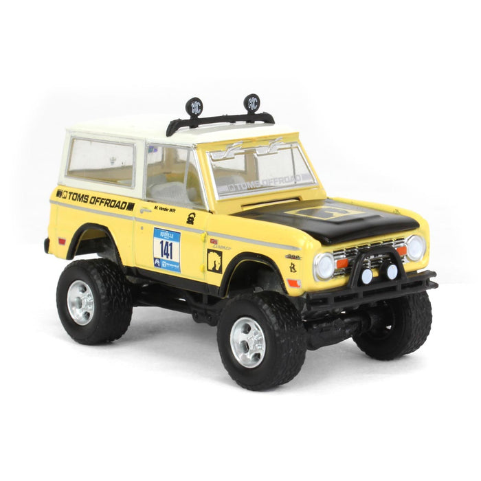 1/64 1969 Ford Bronco 141 Rebelle Rally, Toms Offroad, Greenlight Hobby Exclusive