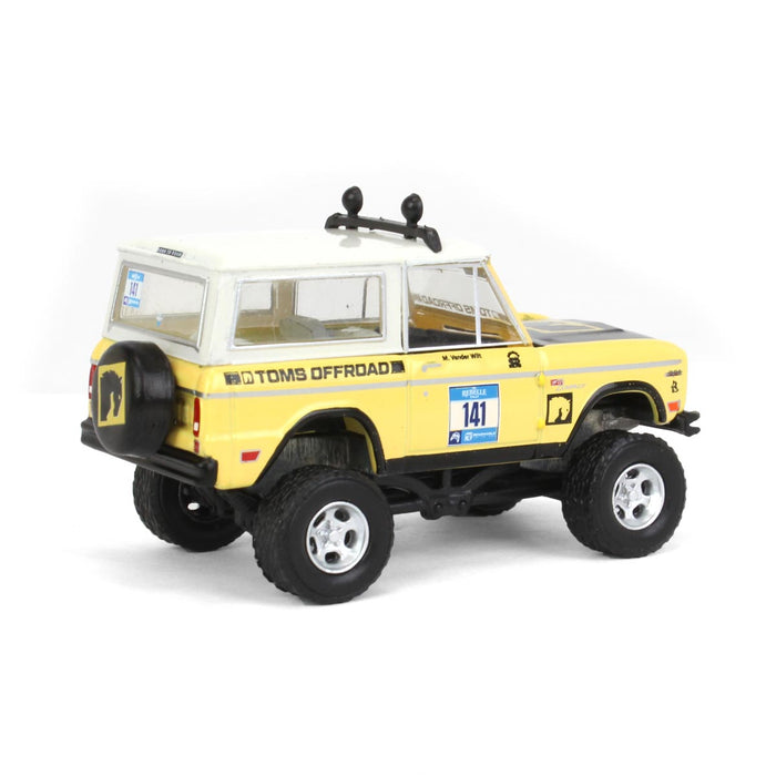 1/64 1969 Ford Bronco 141 Rebelle Rally, Toms Offroad, Greenlight Hobby Exclusive
