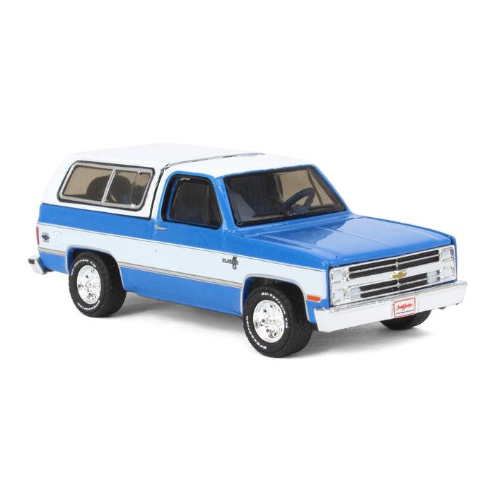 1/64 1984 Chevrolet K5 Blazer, Blue & White, Barrett Jackson Scottsdale Series 11