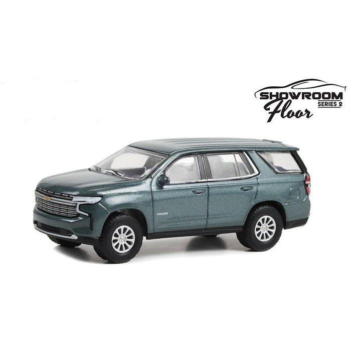 1/64 2022 Chevrolet Tahoe Premier, Evergreen Gray, Showroom Floor Series 2