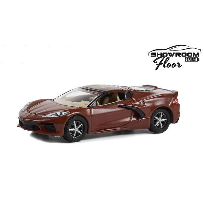 1/64 2022 Chevrolet Corvette C8 Stingray, Caffeine Metallic, Showroom Floor Series 2
