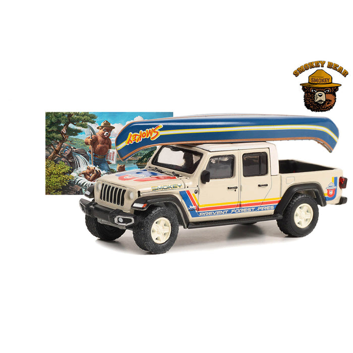 1/64 2021 Jeep Gladiator with Canoe on Roof, Smokey Bear Series 2