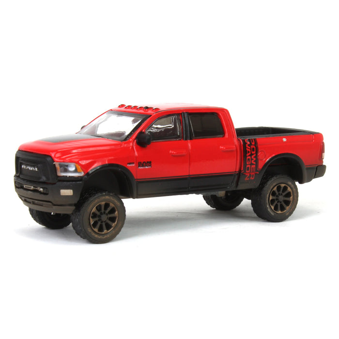 1/64 2017 Ram 2500 Power Wagon, Red with Mud Splatter, Down on the Farm Series 8