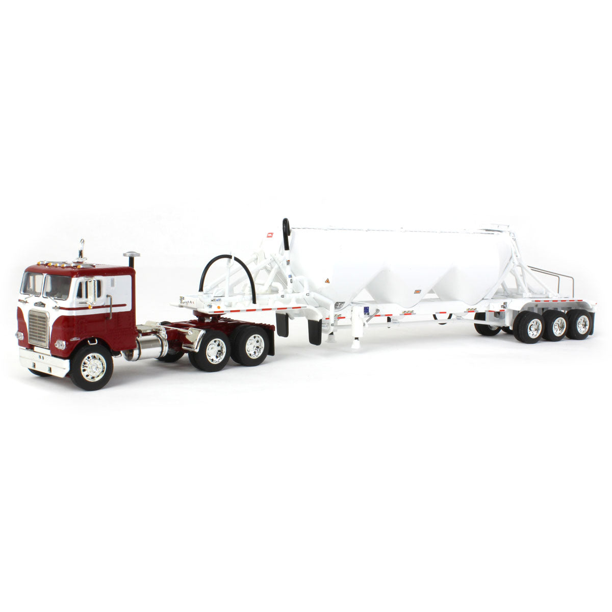 FREIGHTLINER フロイナトレーラー スケ 模型 #玩具＃＃ギフト＃ 60-1410 DCP 1/64 White-Freightliner Cabover Semi Truck with Tri