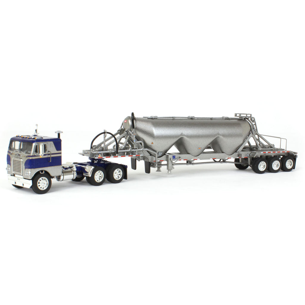 60-1411 DCP 1/64 White-Freightliner Cabover Semi Truck with Tri