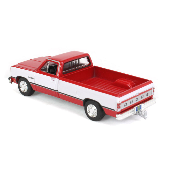 1/64 1992 Dodge Ram 1st Generation, Red & White, Outback Toys Exclusive
