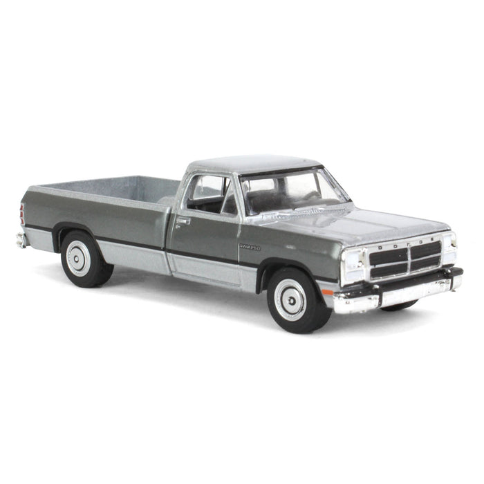 1/64 1992 Dodge Ram 1st Generation, Silver & Gray, Outback Toys Exclusive