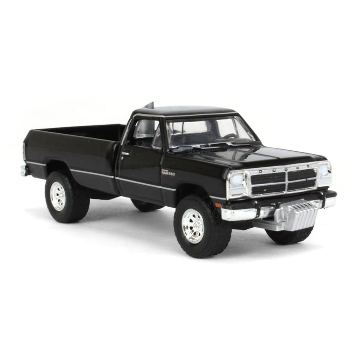 1/64 1992 Dodge Ram 1st Generation, Black Pulling Truck, Outback Toys Exclusive