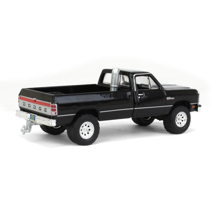 1/64 1992 Dodge Ram 1st Generation, Black Pulling Truck, Outback Toys Exclusive