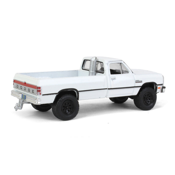 1/64 1992 Dodge Ram 1st Generation, White Pulling Truck, Outback Toys Exclusive