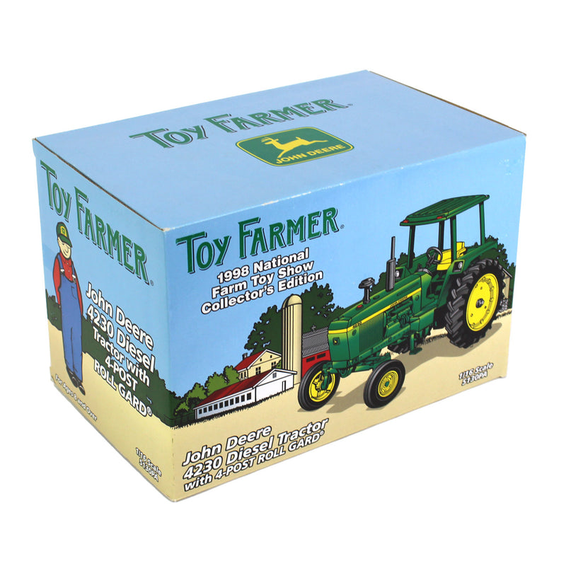 1/16 John Deere 4230 Diesel Tractor with 4 Post Roll Guard by ERTL, 1998 Toy Farmer NFTS Collector's Edition
