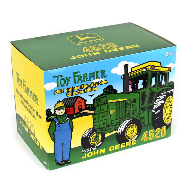1/16 John Deere 4520 Tractor with Cab by ERTL, 2001 National Farm Toy Show Collector Edition