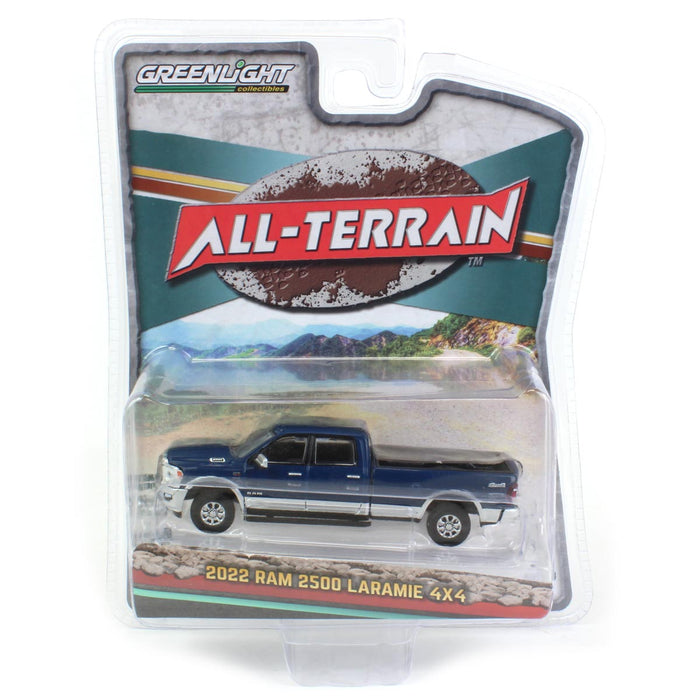 1/64 2022 RAM Laramie 4x4, Patriot Blue & Silver, All-Terrain Series 14