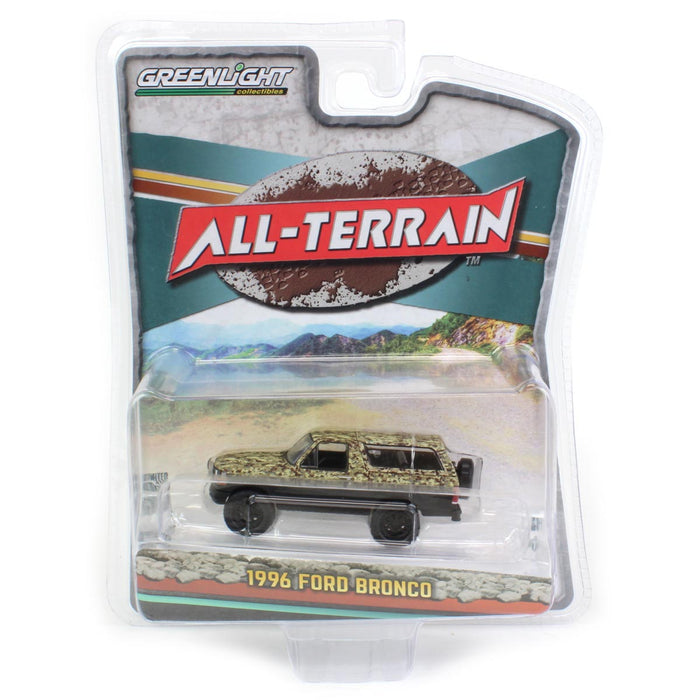 1/64 1996 Ford Bronco Lifted, Camo & Black, All-Terrain Series 14