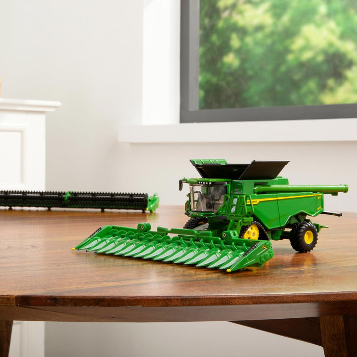 1/64 John Deere X9 1100 Combine w/ Front Tracks and Draper & Corn Heads, ERTL Prestige Collection