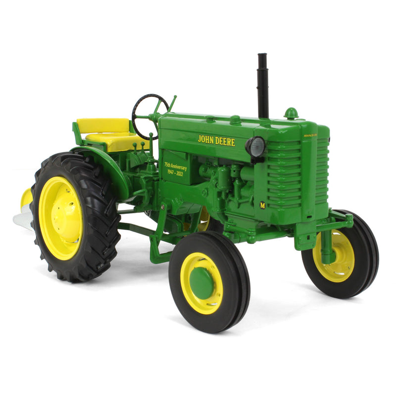 1/16 John Deere M Tractor with Wide Front & Mounted Plow, 75th Anniversary, ERTL Prestige Collection