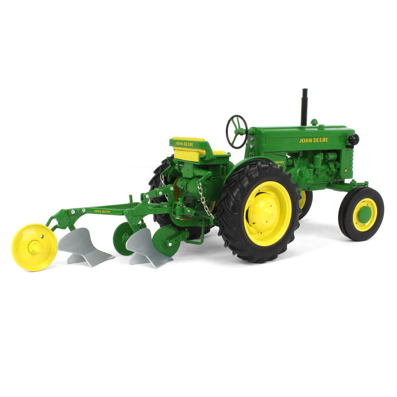 1/16 John Deere M Tractor with Wide Front & Mounted Plow, 75th Anniversary, ERTL Prestige Collection