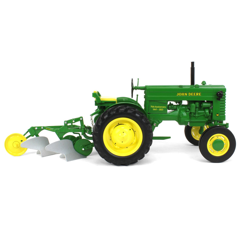 1/16 John Deere M Tractor with Wide Front & Mounted Plow, 75th Anniversary, ERTL Prestige Collection