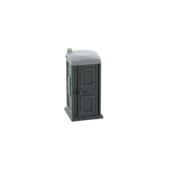 1/64 Gray Porta Potty with Opening Door, 3D Printed Plastic