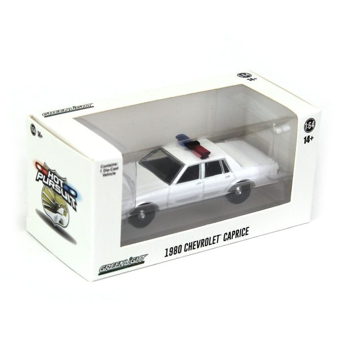 1/64 1980-90 Chevrolet Caprice, Blank White with Light Bar & Grill Guard, Hot Pursuit