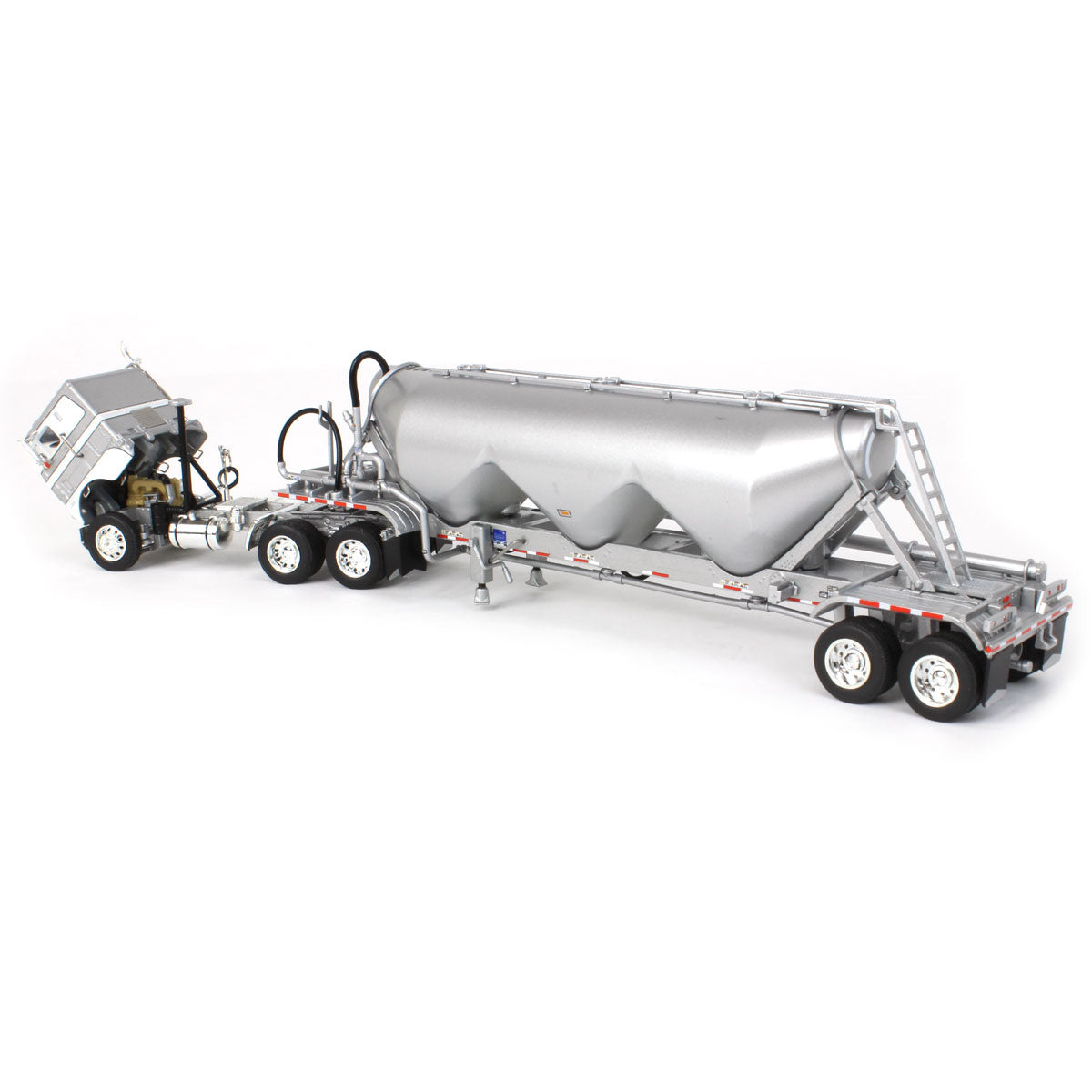 1/64 White-Freightliner Cabover w/ Tandem-Axle Pneumatic Tanker