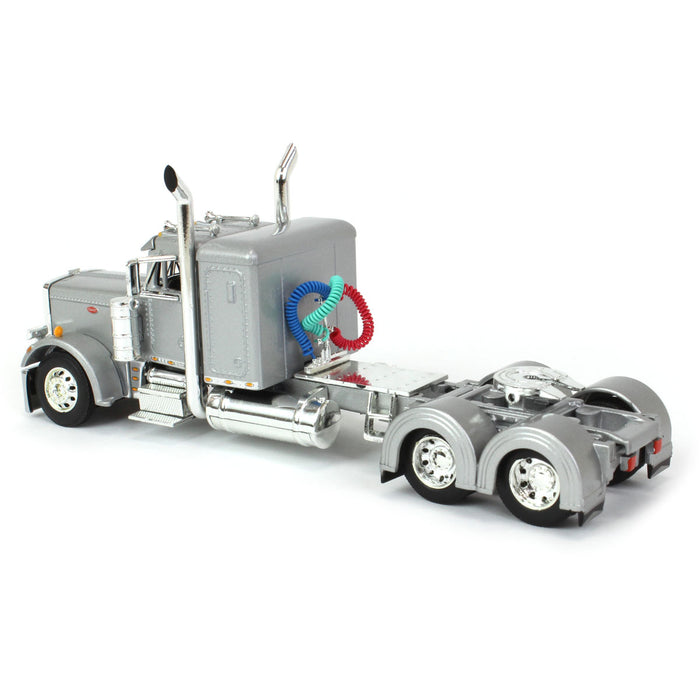 1/64 Silver Peterbilt 359 36in Flattop Sleeper w/ 53ft Wilson Roadbrute Flatbed Trailer, DCP by First Gear