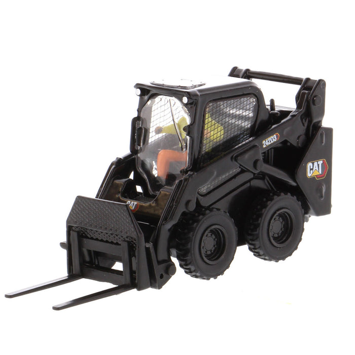 (B&D) 1/50 CAT 242D3 Skid Steer Loader with Special Black Paint - Damaged Item