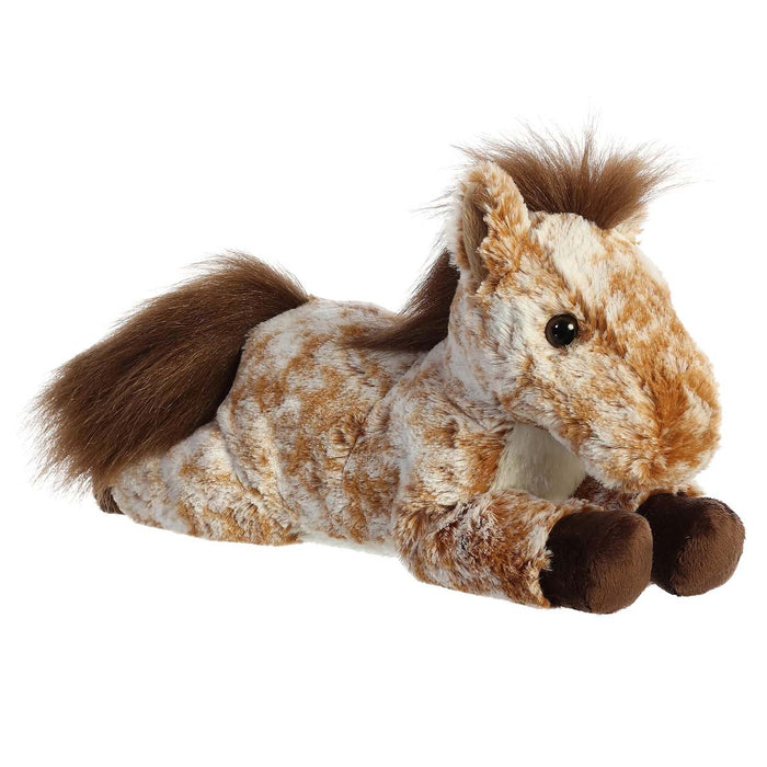 12" Mocha Horse Flopsie Plush Animal by Aurora