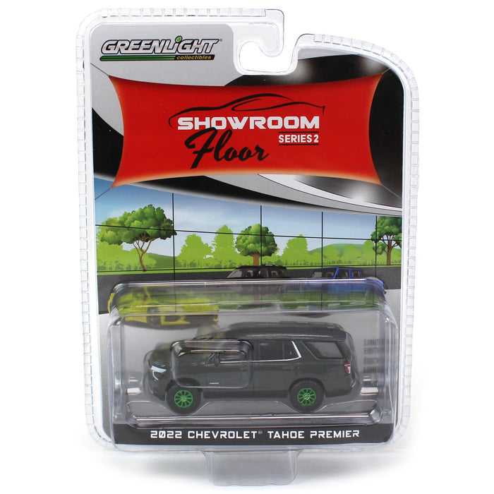 1/64 2022 Chevrolet Tahoe Premier, Evergreen Gray, Showroom Floor Series 2--CHASE UNIT