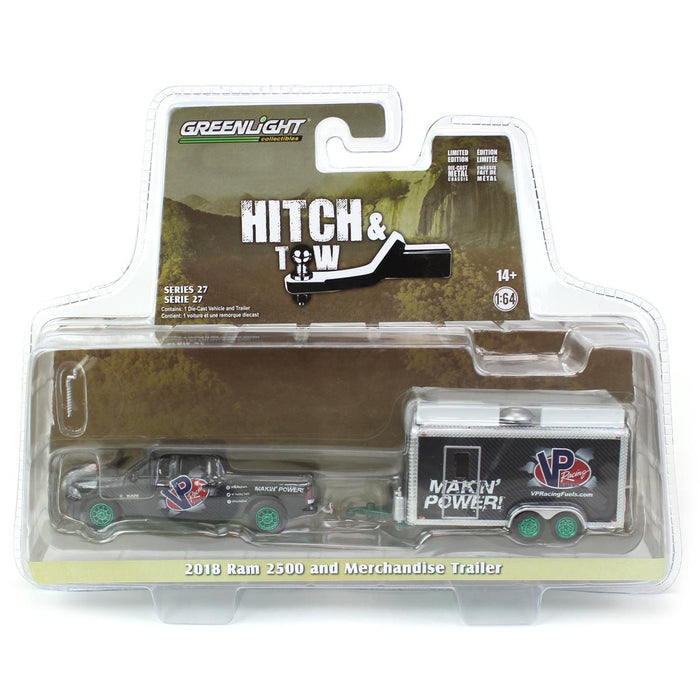 1/64 2018 Ram 2500 VP Racing Fuels  and Merchandise Trailer, Hitch & Tow Series 27--CHASE UNIT