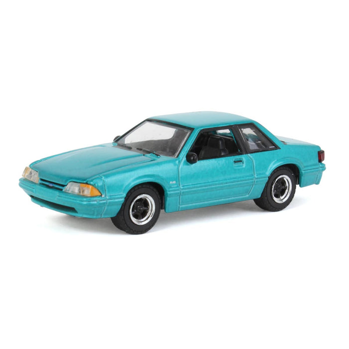 1/64 1991 Ford Mustang 5.0 Calypso Green Coupe, LP Diecast Exclusive