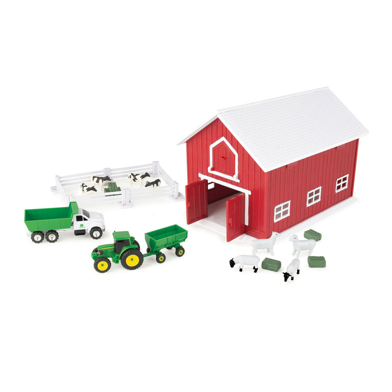 1/64 John Deere Farm Toy Barn Playset with 24 Pieces by ERTL