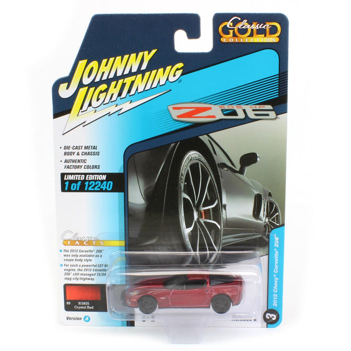 1/64 Johnny Lightning Classic Gold 2012 Chevrolet Corvette Z06, Crystal Red