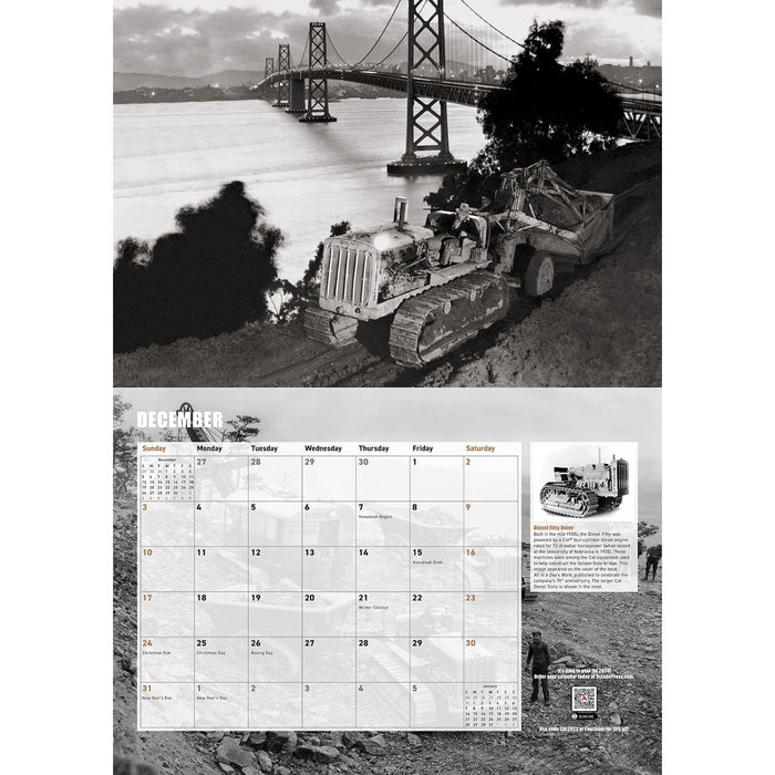 (B&D) 2023 Caterpillar 12 Month 17" x 12" Wall Calendar - Dented Corners