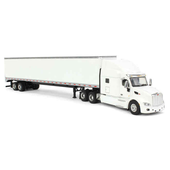 1/64 White Peterbilt 579 Sleeper & White Trailer w/ Single Rear Door by SpecCast