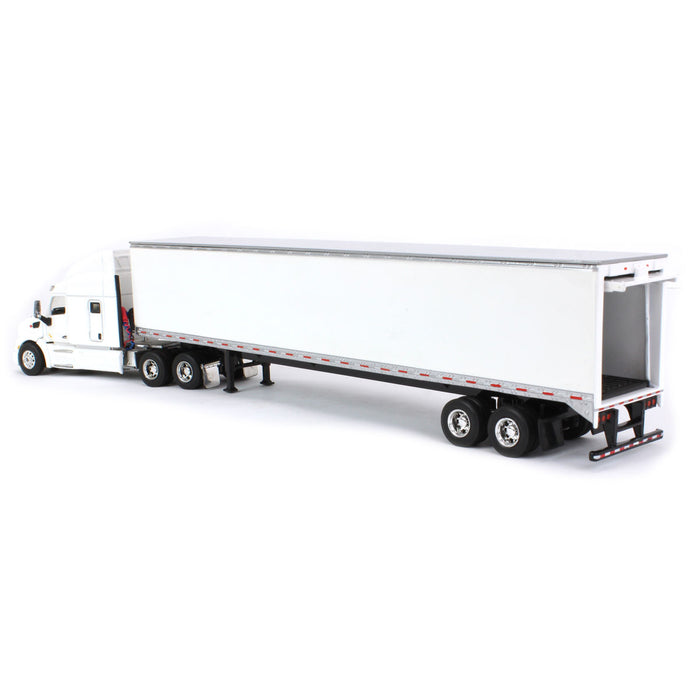 1/64 White Peterbilt 579 Sleeper & White Trailer w/ Single Rear Door by SpecCast