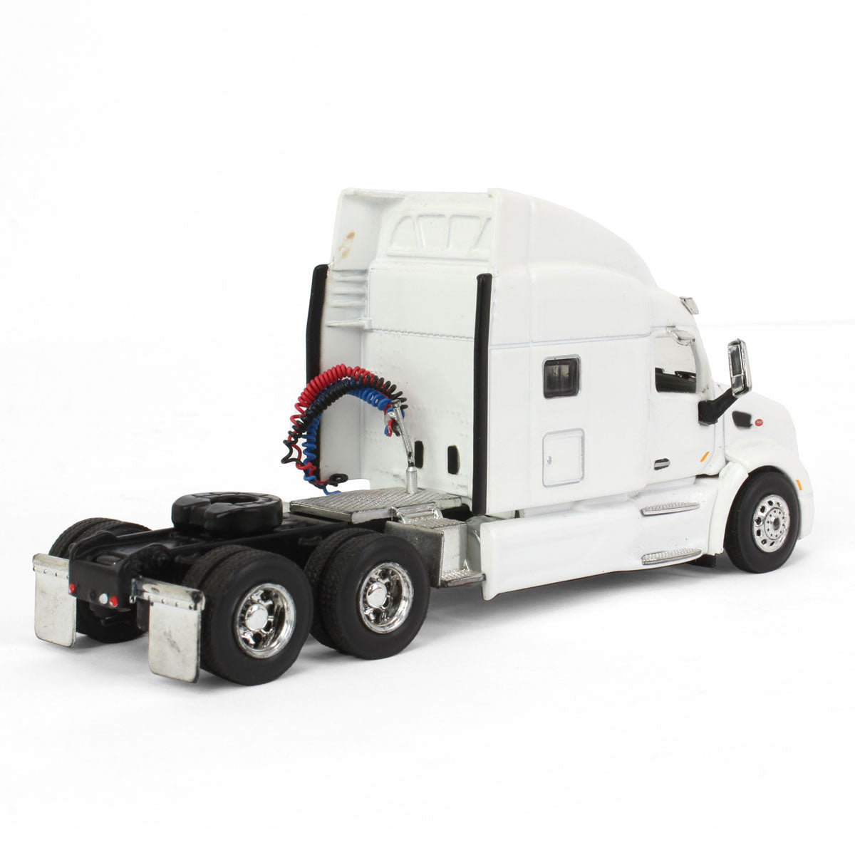 1/64 White Peterbilt 579 Semi Truck with Sleeper Cab & White
