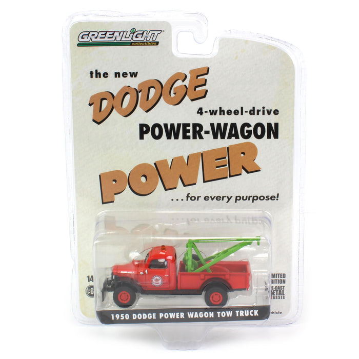 1/64 1950 Dodge Power Wagon Tow Truck, Texaco, Greenlight Exclusive Production