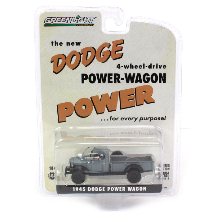 1/64 1945 Dodge Power Wagon, Anvil Gray, Greenlight Exclusive Production