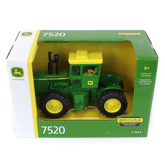 1/32 John Deere 7520 4WD Tractor w/ Long Hood Stripe & Rear Fenders