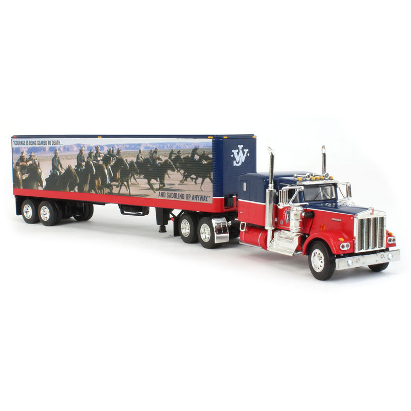 1/64 Kenworth W900A Semi Truck with 40ft Vintage Trailer, John Wayne Courage, DCP by First Gear
