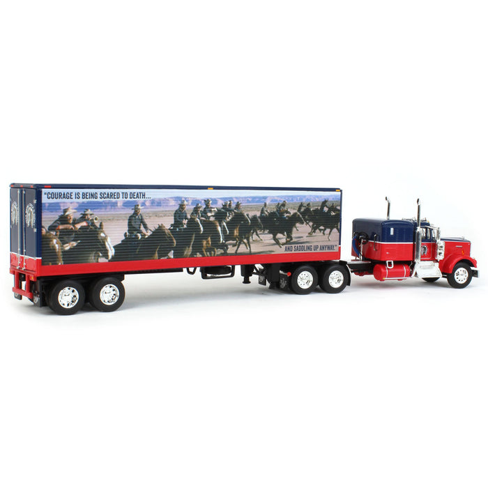 1/64 Kenworth W900A 60” Sleeper w/ 40’ Vintage Trailer, John Wayne Courage, DCP by First Gear