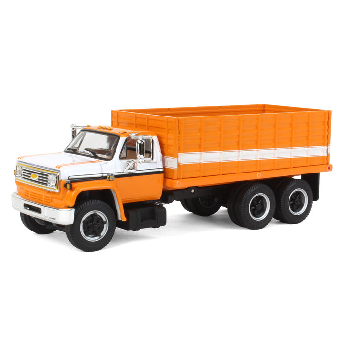 1/64 Orange/White 1970s Chevrolet C65 Grain Truck, DCP by First Gear