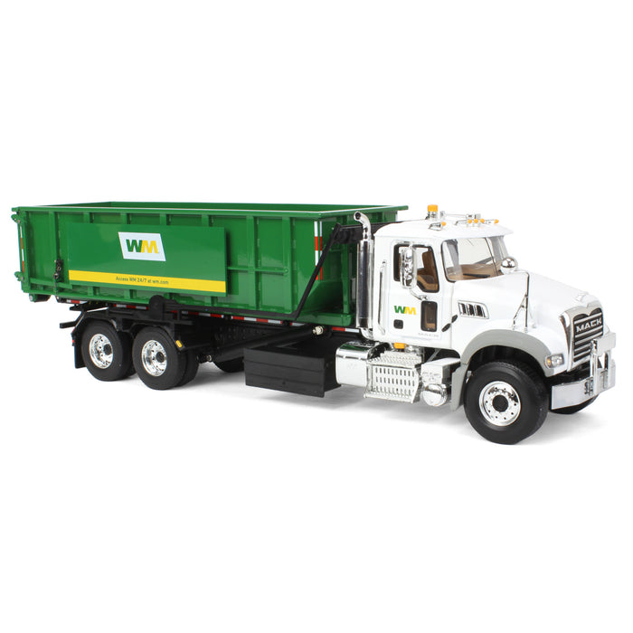 (B&D) 1/34 Mack Granite MP Waste Management Truck w/ Roll-off Container by First Gear - Damaged Item