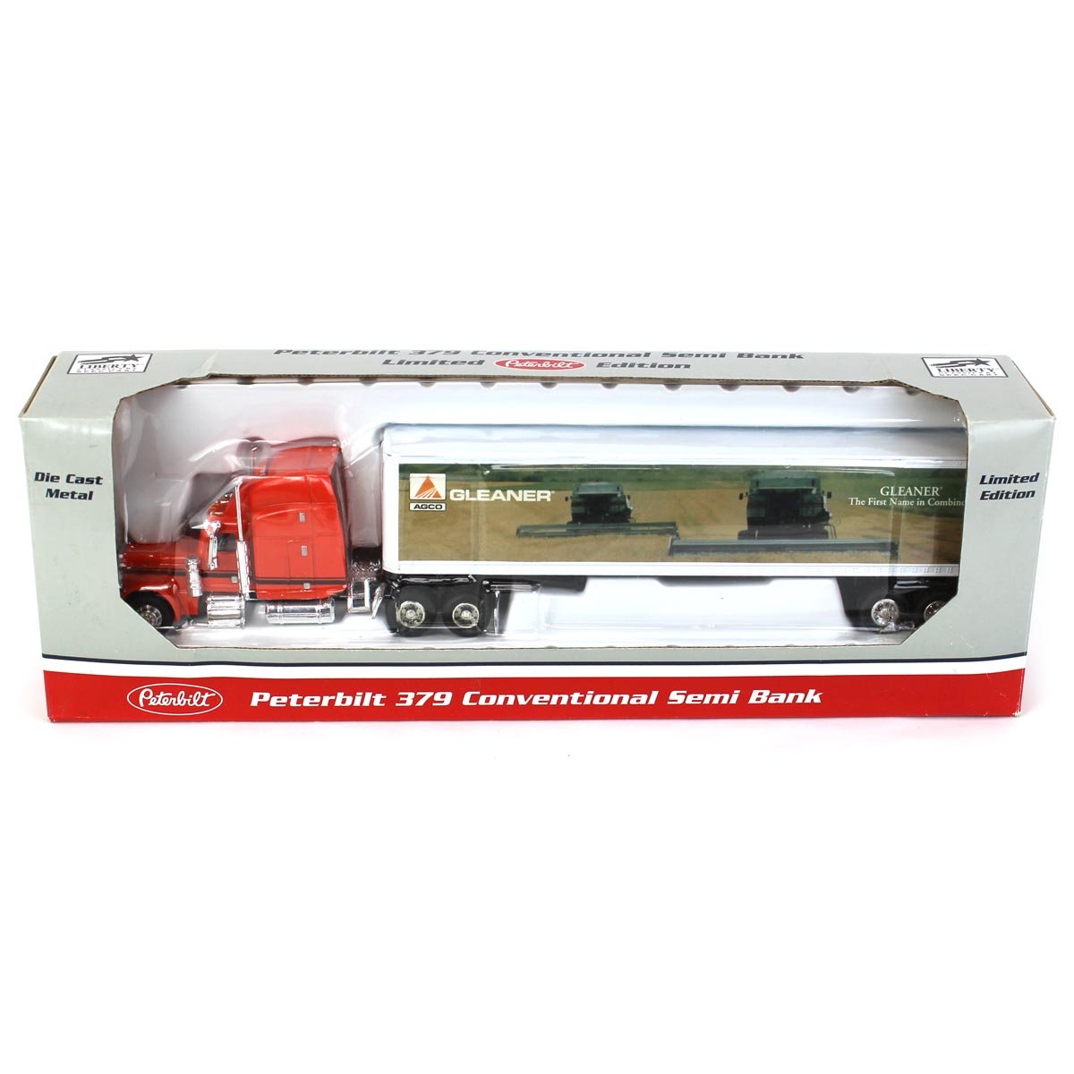 1/64 Peterbilt 379 Semi Bank Featuring Gleaner Combines — Outback Toys