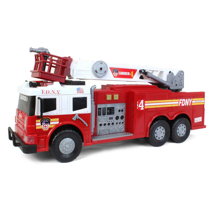 B D 24 FDNY Ladder 4 Fire Truck with Lights Sound Damaged Item Outback Toys