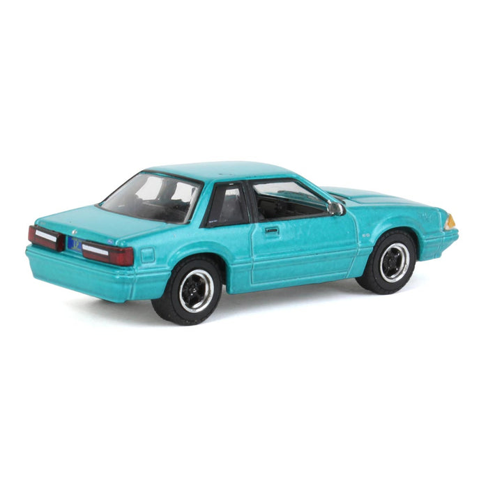 1/64 1991 Ford Mustang 5.0 Calypso Green Coupe, LP Diecast Exclusive