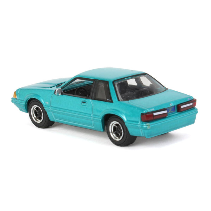 1/64 1991 Ford Mustang 5.0 Calypso Green Coupe, LP Diecast Exclusive
